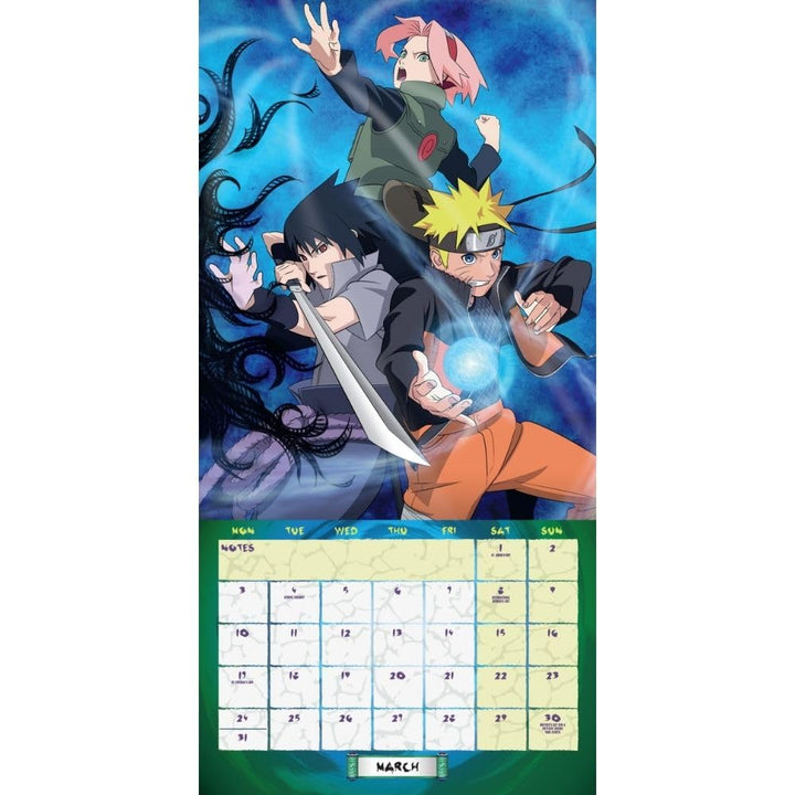 Naruto Shippuden Square 2025 Calendar