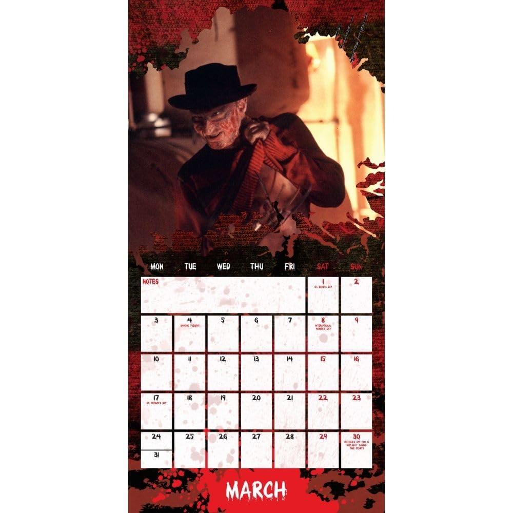 A Nightmare on Elm Street Square 2025 Calendar