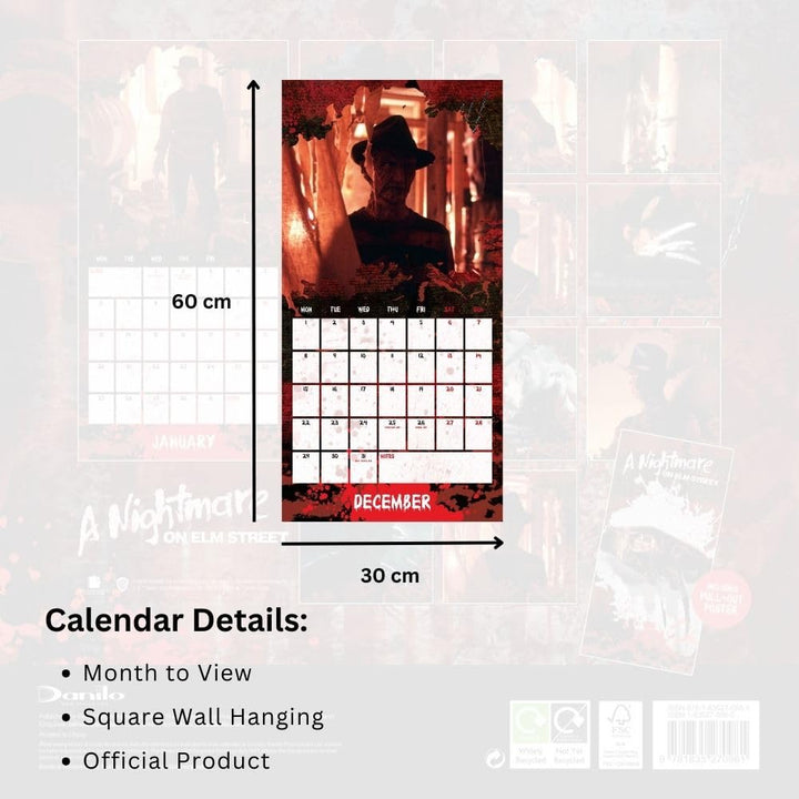 A Nightmare on Elm Street Square 2025 Calendar