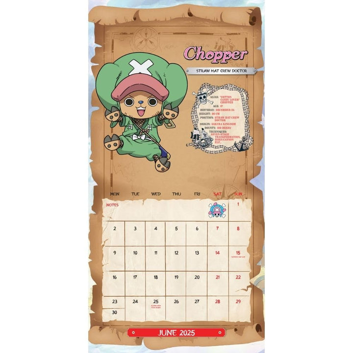 One Piece Square 2025 Calendar