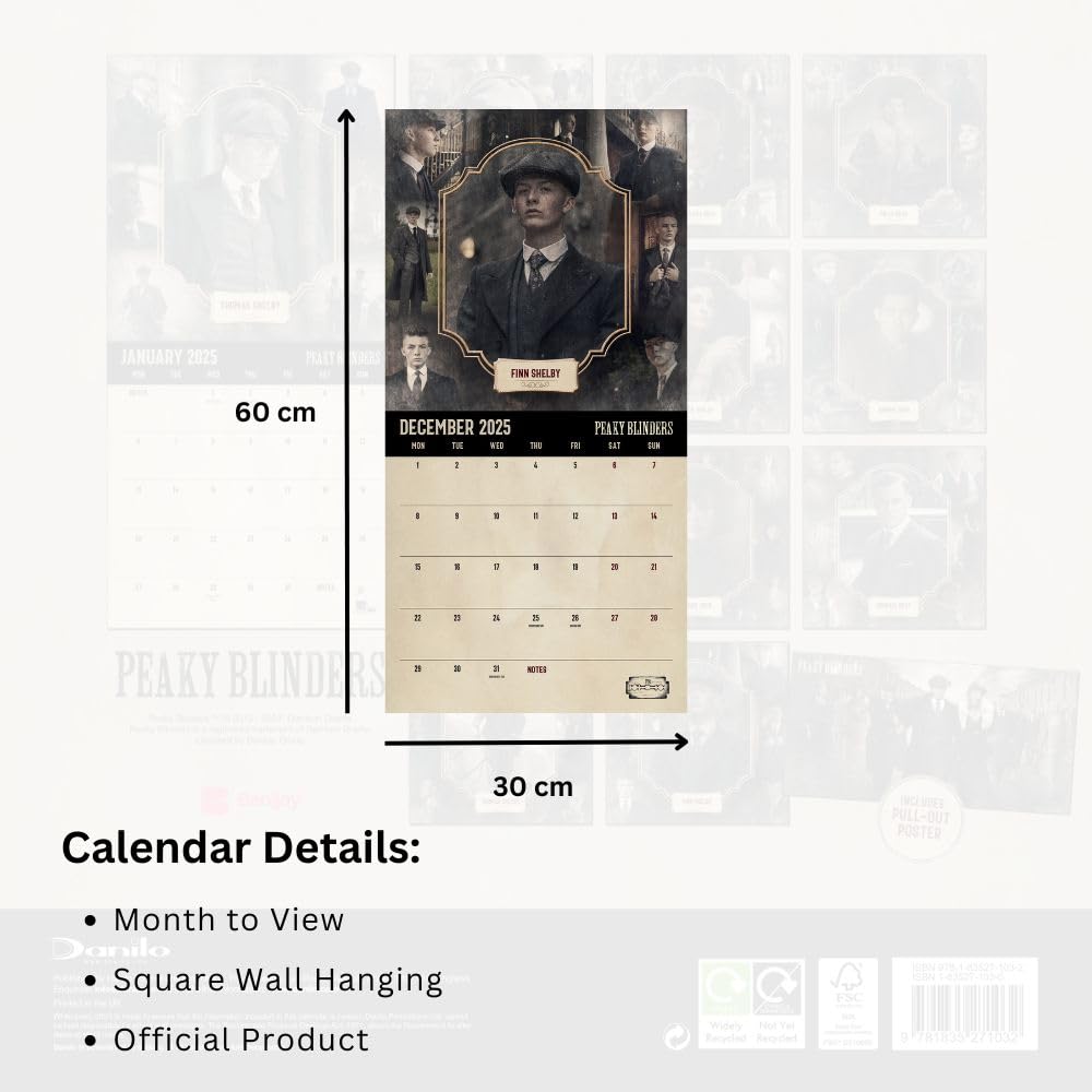 Peaky Blinders Square 2025 Calendar