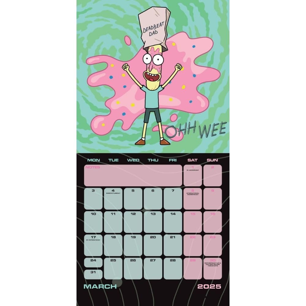 Rick And Morty Square 2025 Calendar