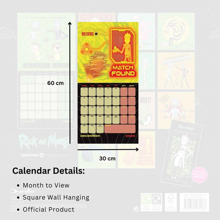 Rick And Morty Square 2025 Calendar