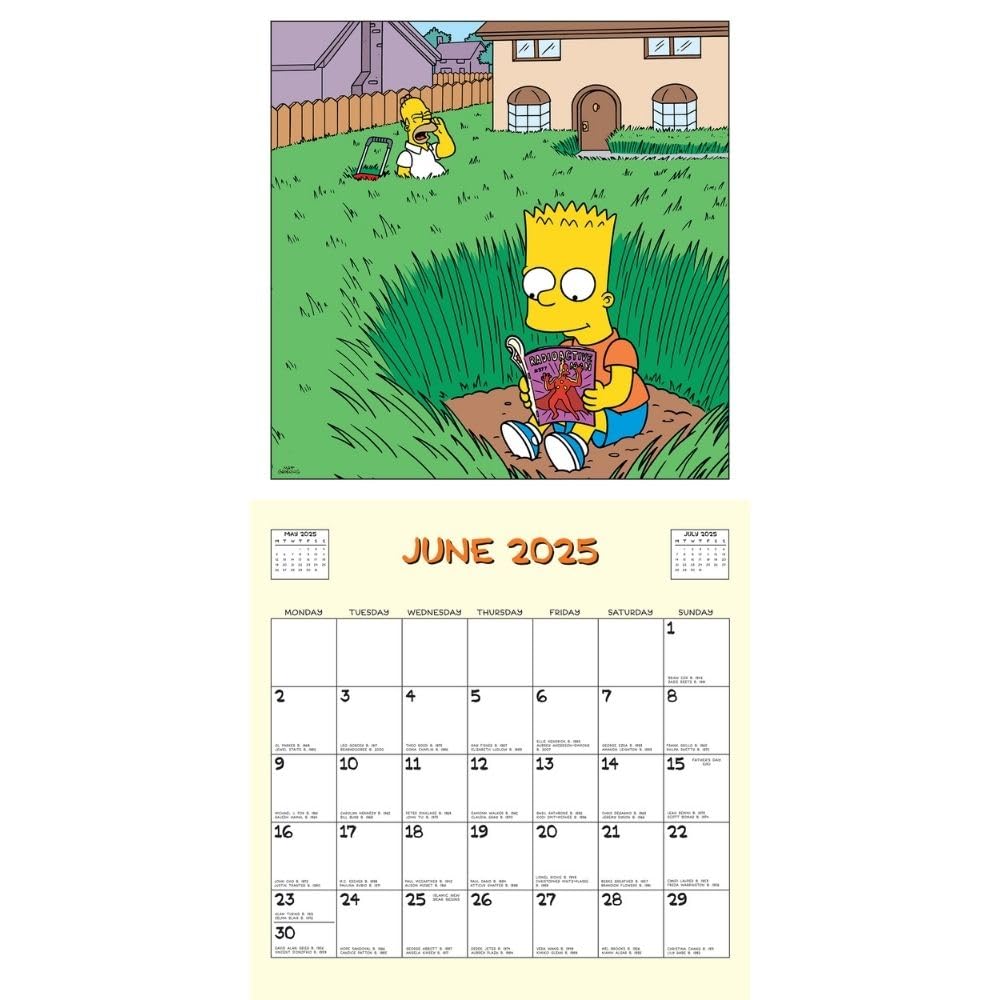 The Simpsons Square 2025 Calendar