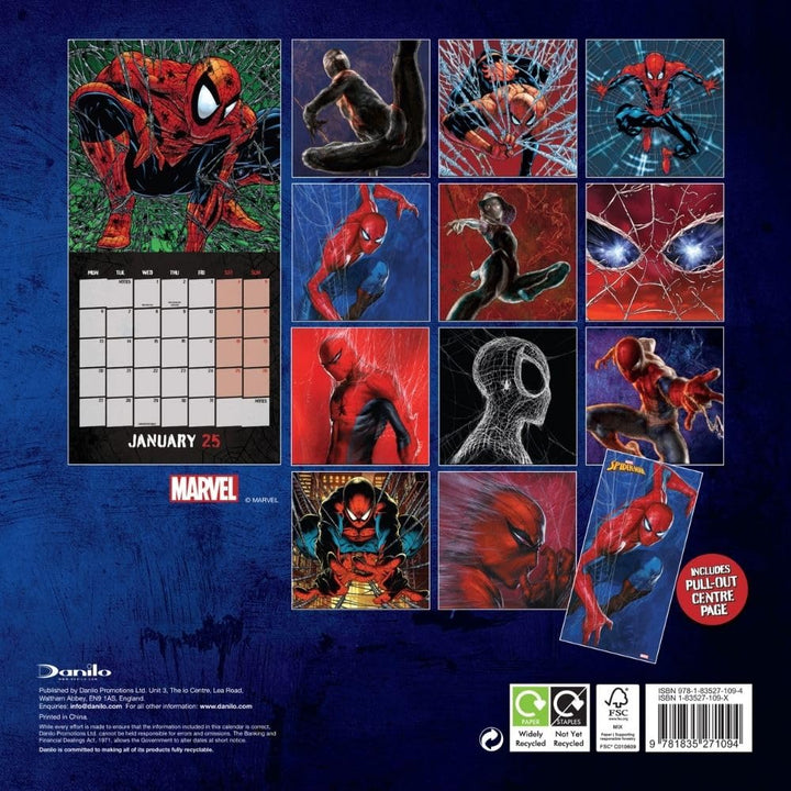 Spider-Man Square 2025 Calendar