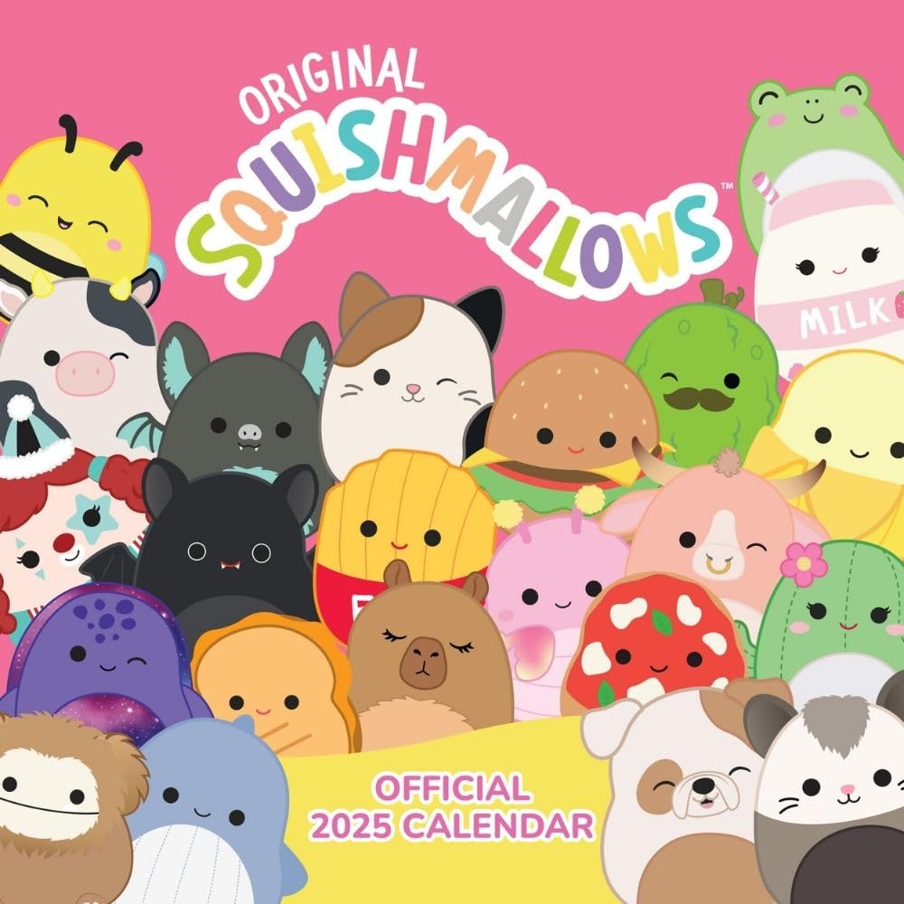 Squishmallows Square 2025 Calendar