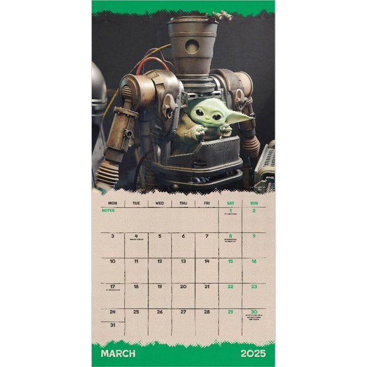 Star Wars: The Mandalorian Grogu Square 2025 Calendar