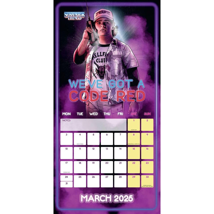 Stranger Things Square 2025 Calendar