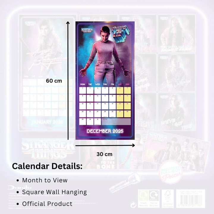 Stranger Things Square 2025 Calendar