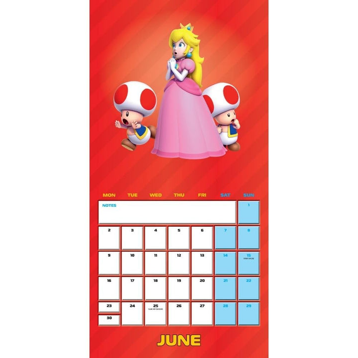 Super Mario Square 2025 Calendar