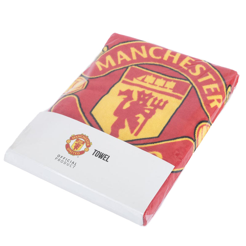 Manchester United FC Core Stripe Towel, side angle