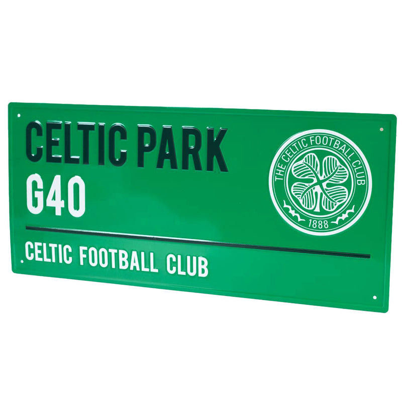 Celtic FC Colour Street Sign, side angle
