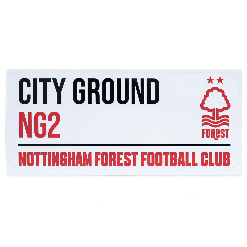 Nottingham Forest FC White Street Sign