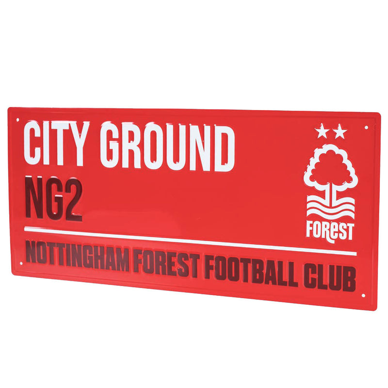 Nottingham Forest FC Colour Street Sign, side angle