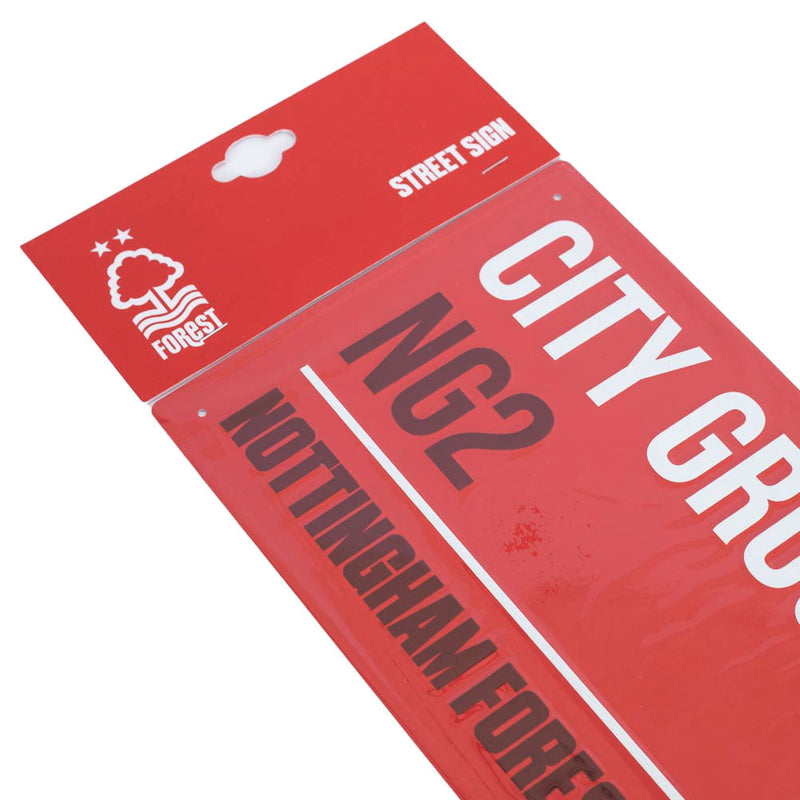 Nottingham Forest FC Colour Street Sign, rear view