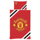 Manchester United FC Stripe Single Duvet Set