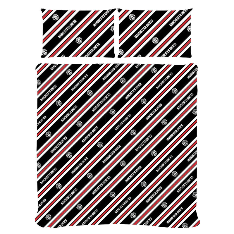 Manchester United FC Core Stripe Double Duvet Set, alternate view