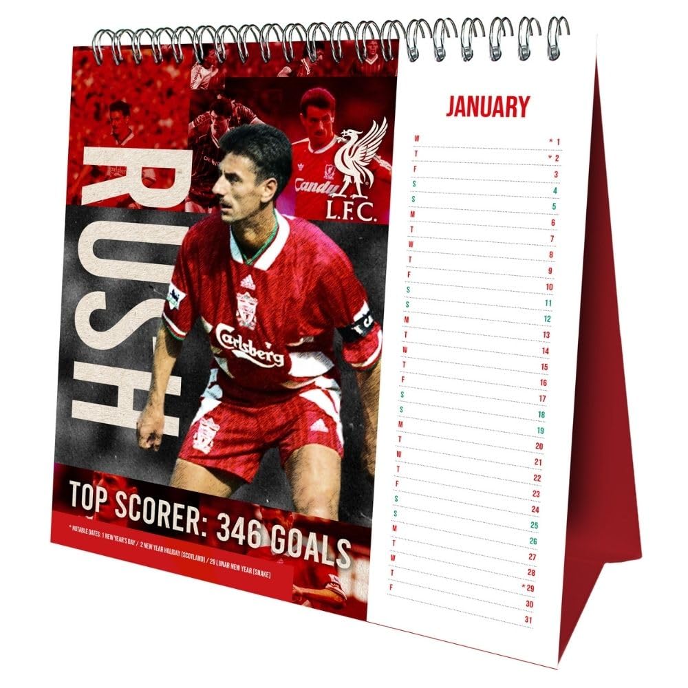 Liverpool FC Desktop 2025 Calendar