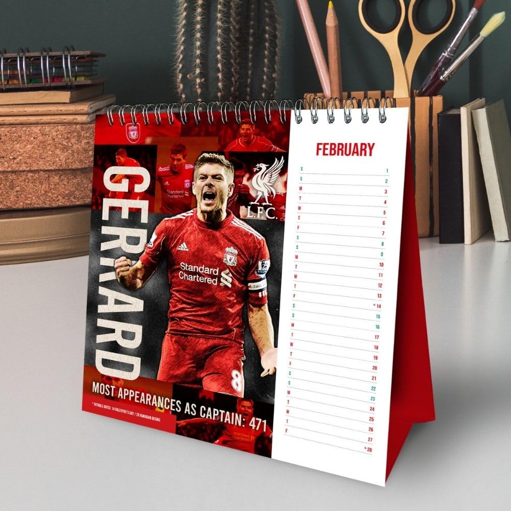 Liverpool FC Desktop 2025 Calendar