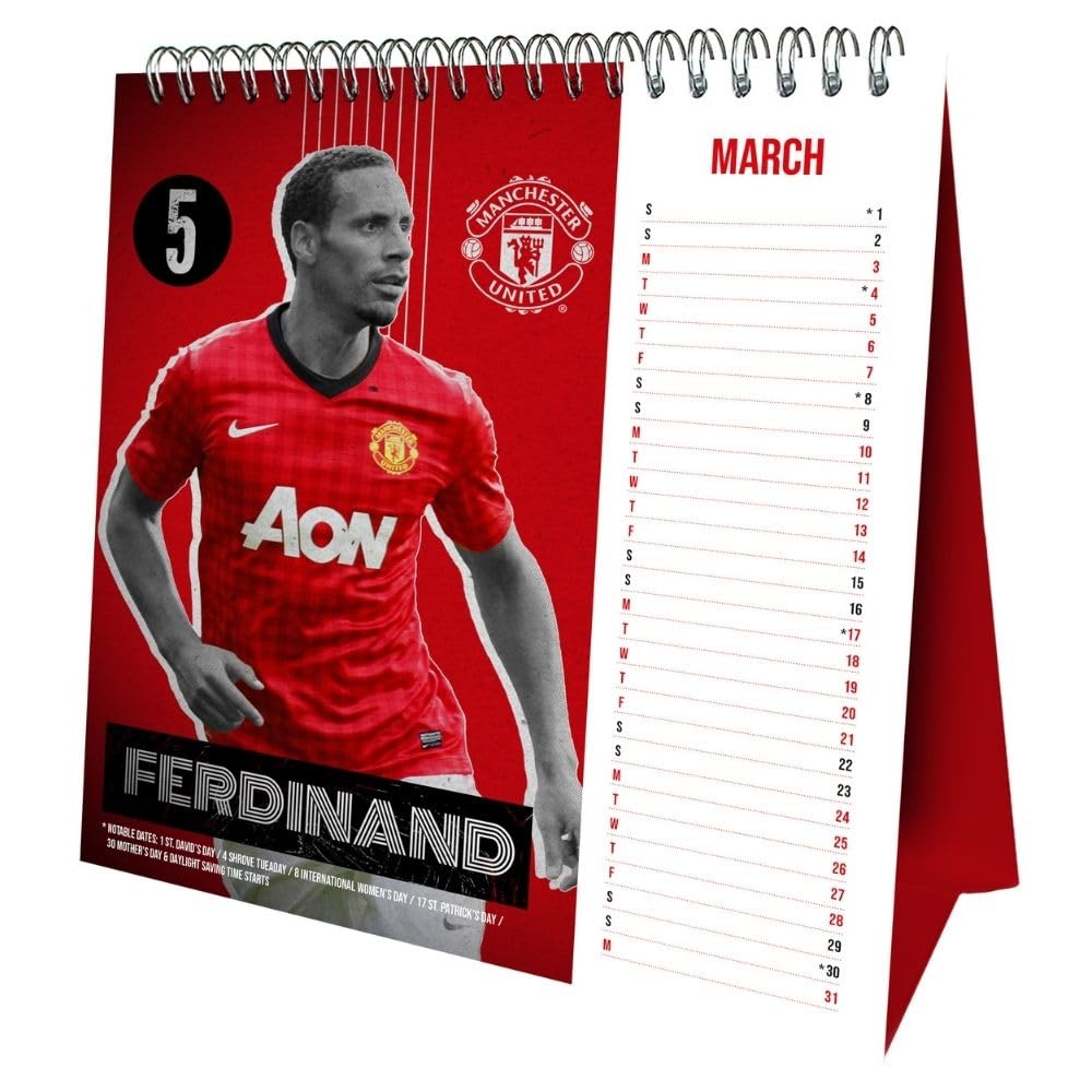 Manchester United FC Desktop 2025 Calendar