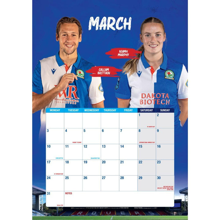 Blackburn Rovers FC A3 2025 Calendar