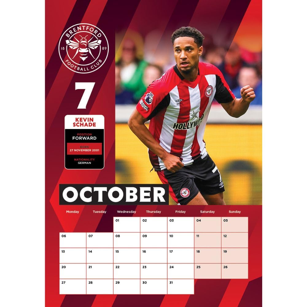 Brentford FC A3 2025 Calendar