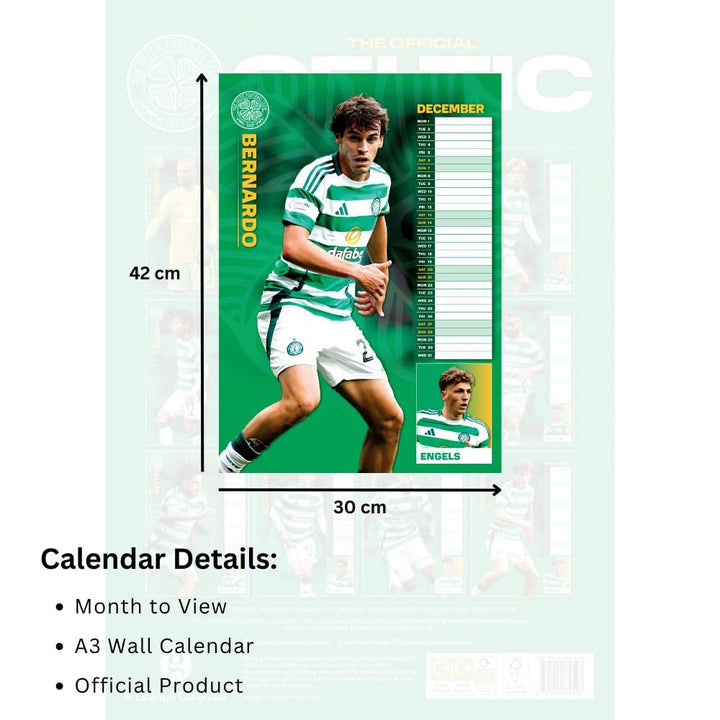 Celtic FC A3 2025 Calendar