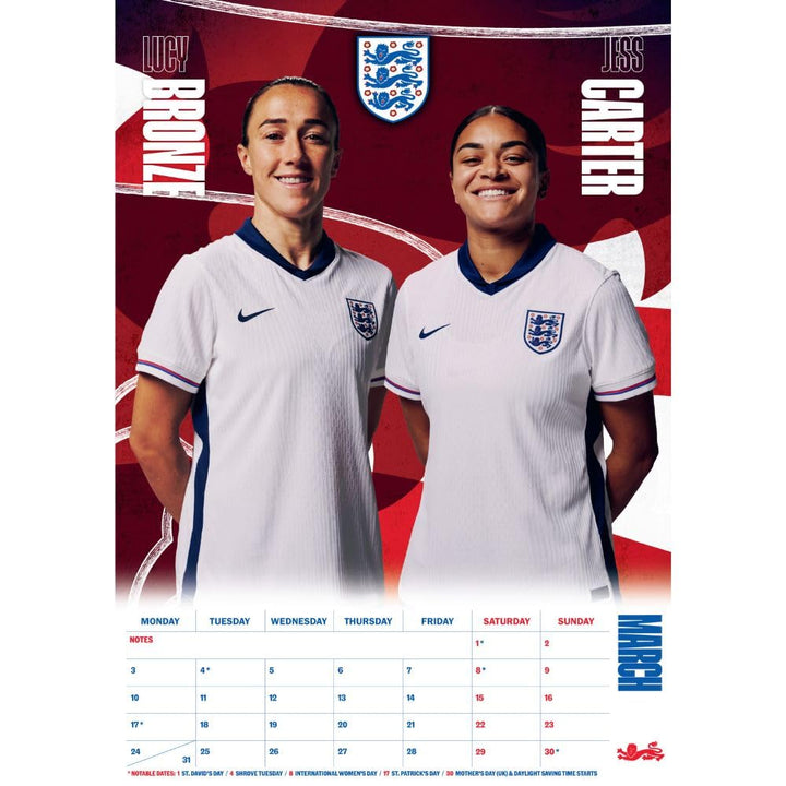 England Lionesses A3 2025 Calendar