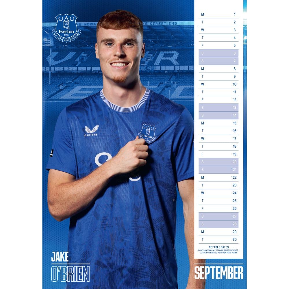 Everton FC A3 2025 Calendar