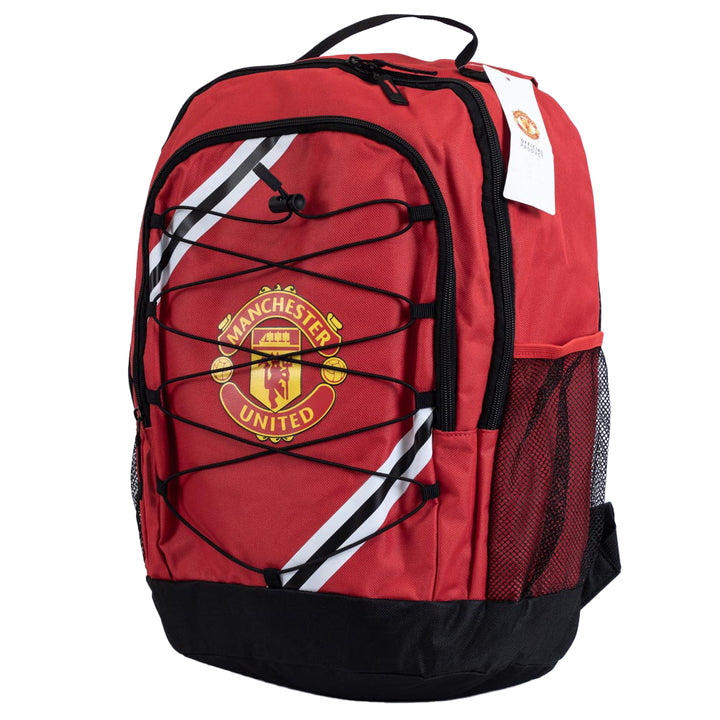 Official Manchester United FC Crest Stripe Backpack