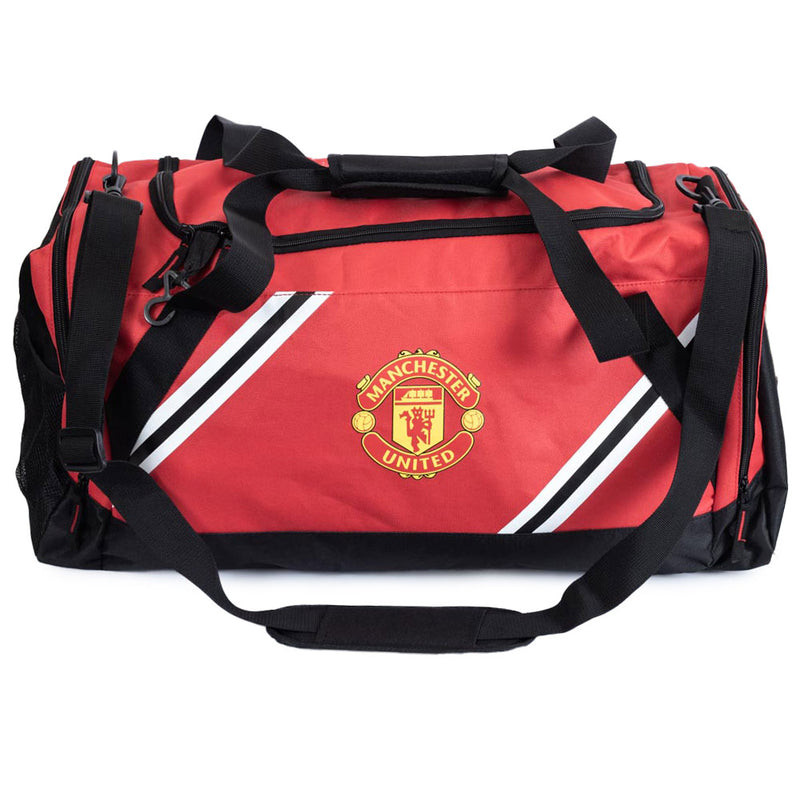 Manchester United FC Core Stripe Holdall, close-up detail