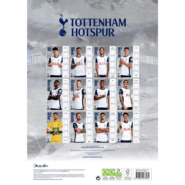 Tottenham Hotspur FC A3 2025 Calendar