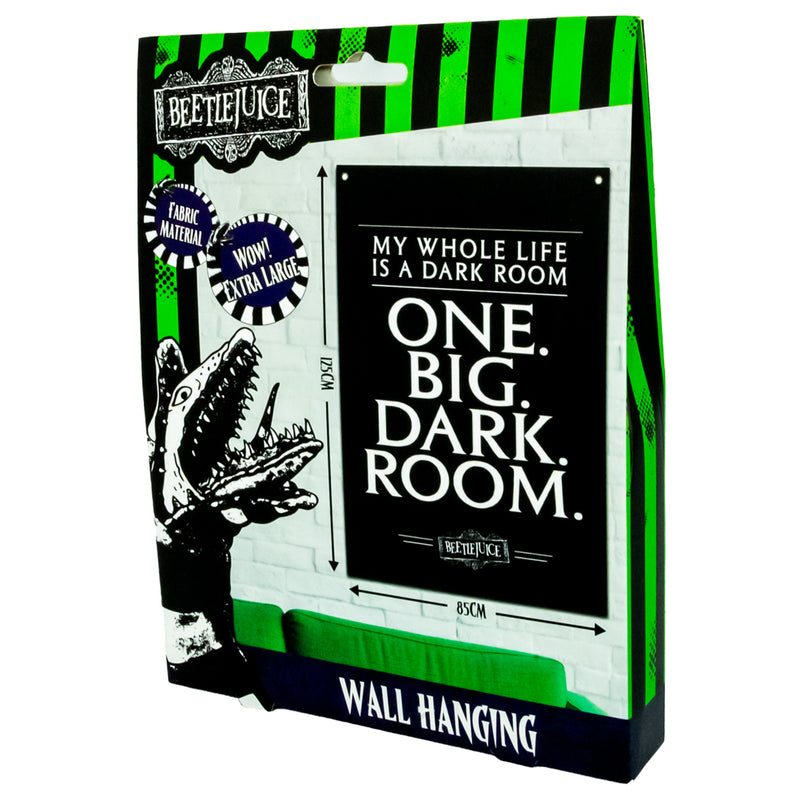 Beetlejuice XL Fabric Wall Banner, side angle