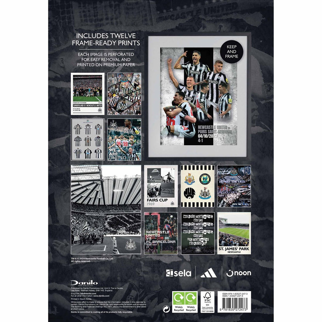 Newcastle United FC Deluxe 2025 Calendar