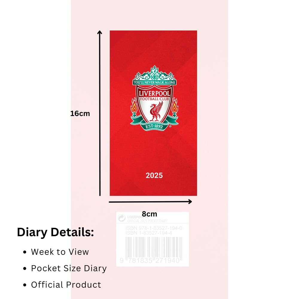 Liverpool FC Slim 2025 Diary