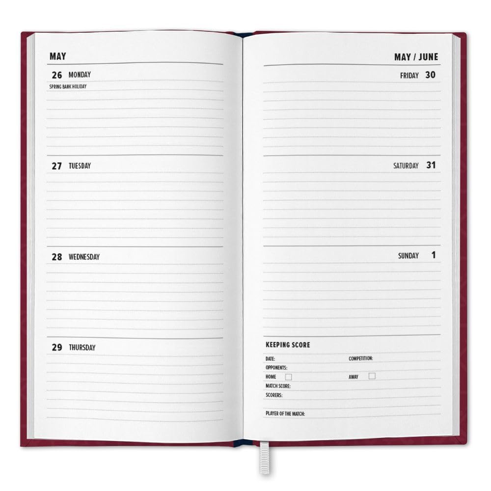 West Ham United FC Slim 2025 Diary