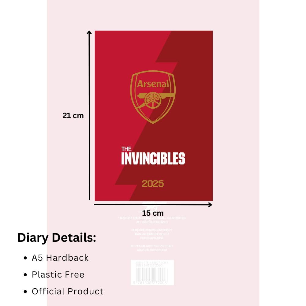 Arsenal FC A5 2025 Diary