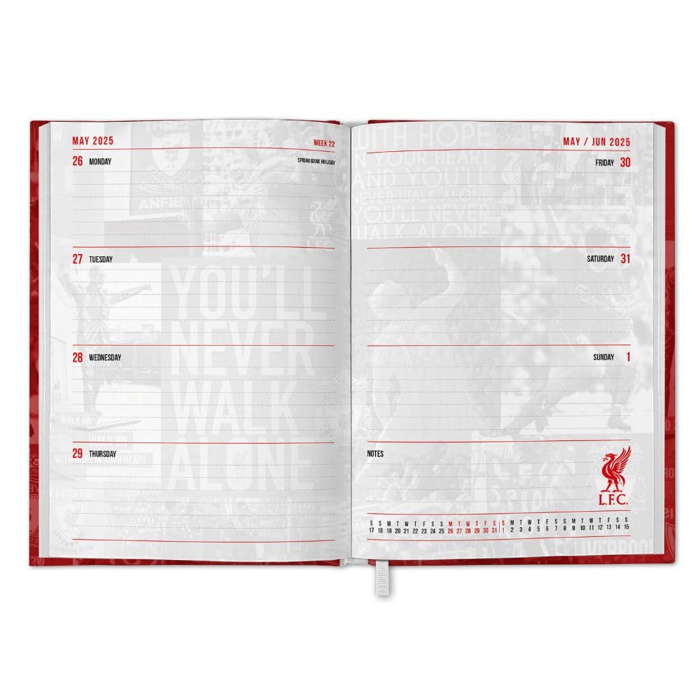 Liverpool FC A5 2025 Diary