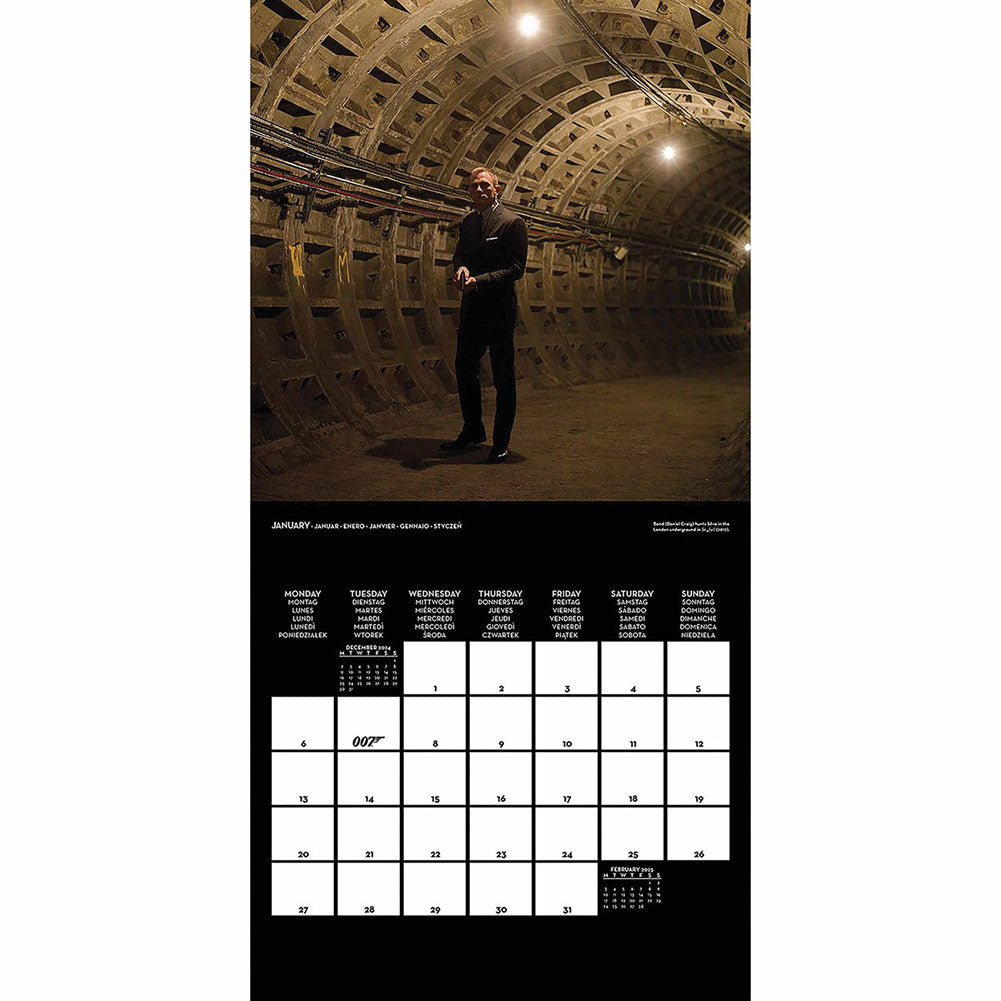 James Bond Square 2025 Calendar