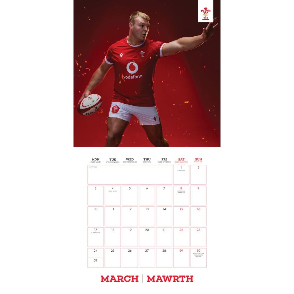 Wales RU Square 2025 Calendar