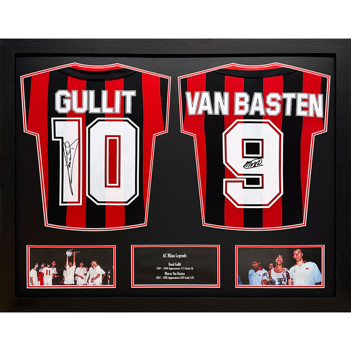 AC Milan 1988 Ruud Gullit and Marco Van Basten Signed Shirts (Dual Framed)