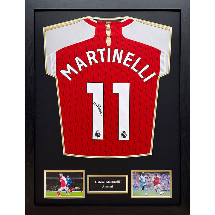 Arsenal FC Gabriel Martinelli Signed Shirt (Framed)