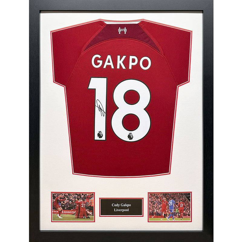 Liverpool FC Gakpo Signed Shirt (Framed) collectible from Infinity Collectables 2026