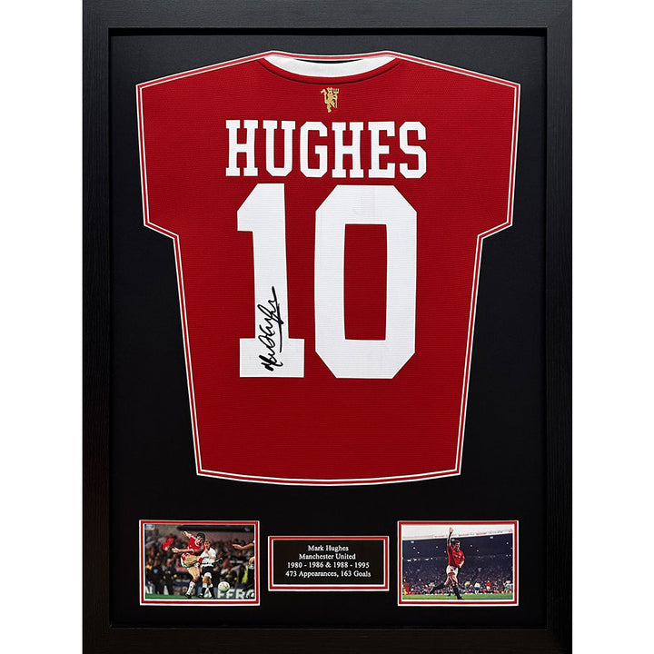 Mark Hughes Manchester United FC 1985 Signed Shirt (Framed)