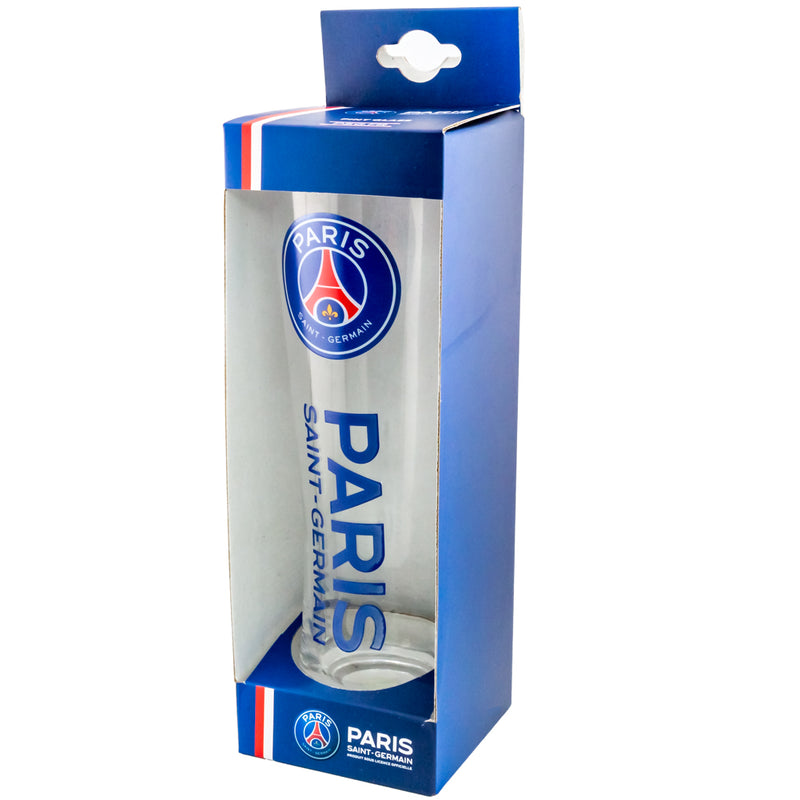 Paris Saint Germain FC Tall Beer Glass, side angle