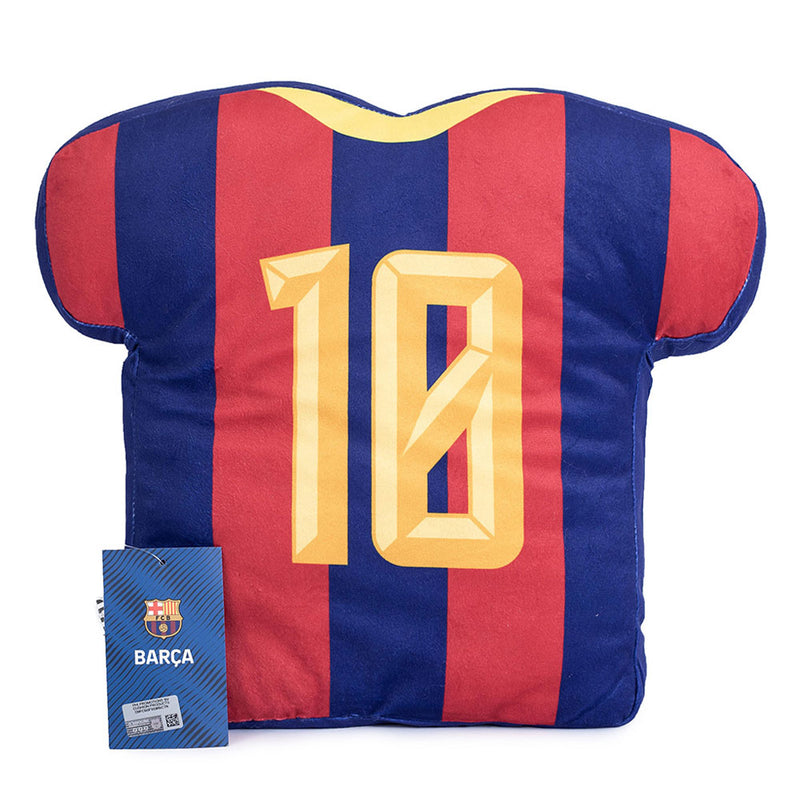 FC Barcelona Shirt Cushion, close-up detail