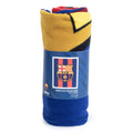 FC Barcelona Logo Fleece Blanket, close-up detail