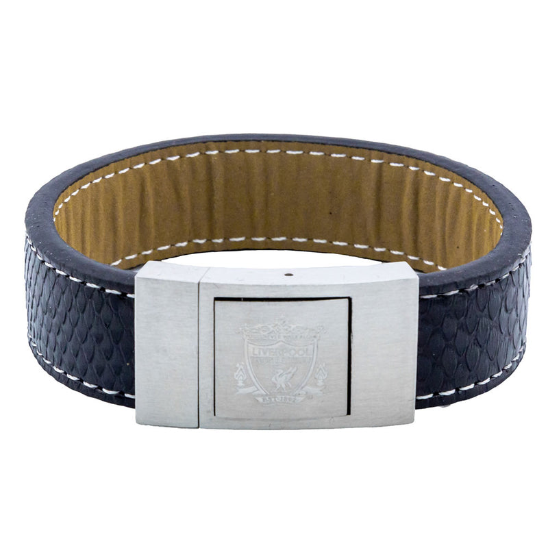 Liverpool FC Stitched Leather Bracelet, alternate view