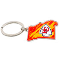 Kansas City Chiefs State Shape Keyring, alternate view