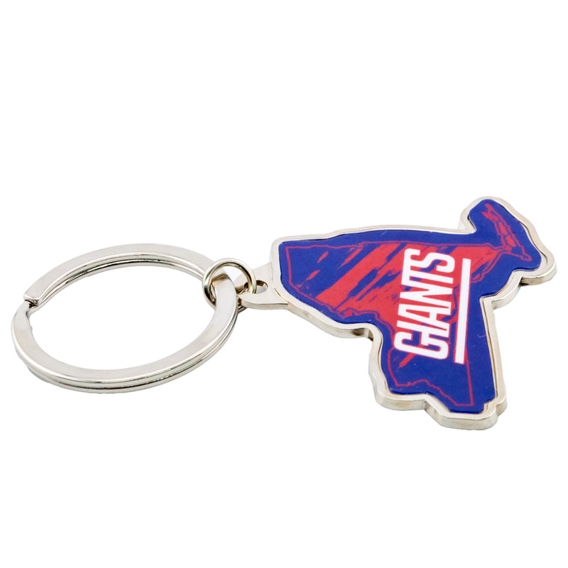 New York Giants State Shape Keyring, alternate view